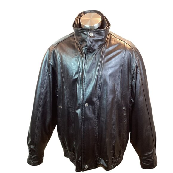 Wilsons Leather Moto Bomber Mens 3X Genuine Leather Jacket Wool Thinsulate Insul - Picture 7 of 16